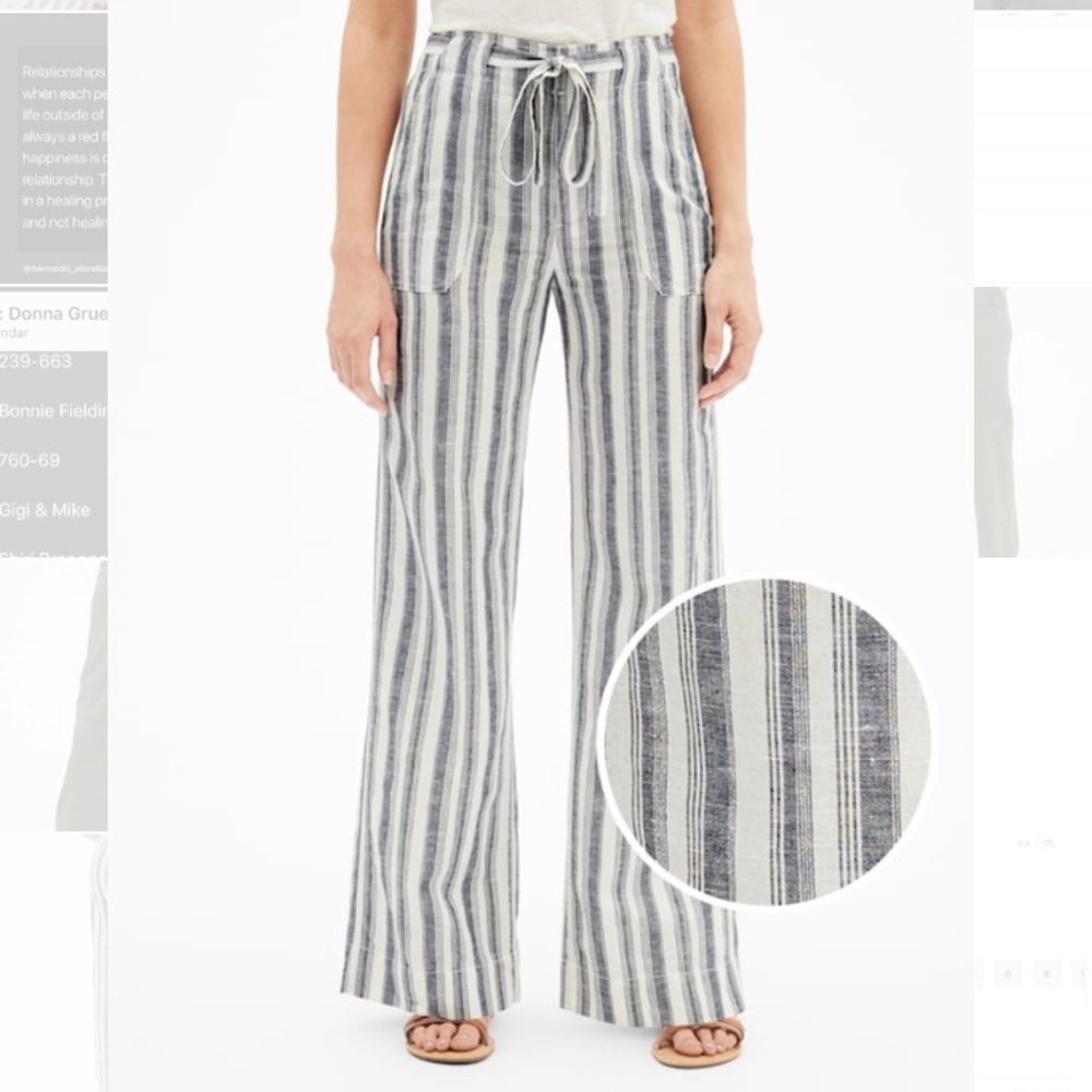 Tie-Belt Wide-Leg Pants